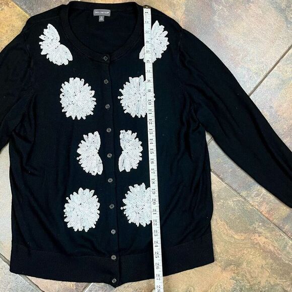 The Limited Sequin Button Down Cardigan Sweater 2X - Picture 4 of 9